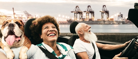 Couple in a car exploring other applications of Glysantin  in a industrial setting